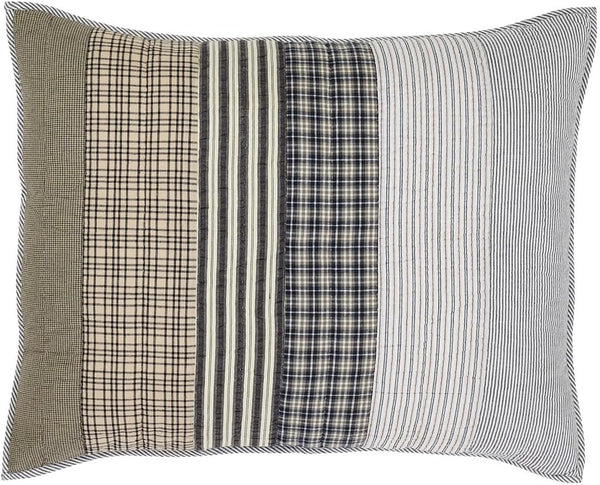 VHC Brands Ashmont Bedding Accessory Pillow Cover Sham for Farmhouse Decor (Standard).