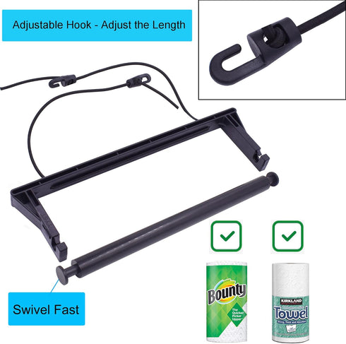 YYST 2 (1) Hanging Paper Towel Holder Portable Paper Towel Holder for RV, Camping,Tent, Grill, Garage, Car Backseat