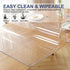Clear Plastic Table Cover Protector 12x28 inch - Transparent Rectangular Tablecloth 1.5mm Thick Vinyl Mat for Kitchen