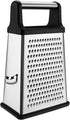 Spring Chef Professional Cheese Grater, XL Size, 4 Sides, Stainless Steel, Dishwasher Safe, Black