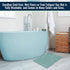 ITSOFT Plush Microfiber Non Slip Bath Rug, Absorbent Machine Washable Chenille Mat (Spa Blue, 14x22)