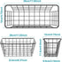 MaraFansie Hanging Kitchen Baskets, Over the Cabinet Door Organizer, No Drilling Adhesive Basket, 2 Pack, Black