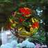 Window Stickers Hummingbird Static Glass Clings Window Decals Flower and Bird Reusable Home Decor(Round) by ufengke