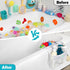 Austion 2 Saddle shape Compartments Bath Toy Organizer, Easy Access for Children, Wide Opening Bath Toy Holder