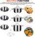 Secura Stainless Steel Electric Pressure Cooker, 6-quart, Steam Rack Steamer Basket Insert Set