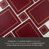 Pimpernel Classic Burgundy Drink Coasters, Set of 6, Heat & Stain Resistant, Non-Slip Cork Backing, 4"