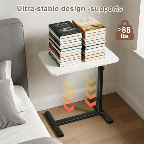Tinysun C Shaped Small Side Table,Adjustable Tv Tray Side Table for Bedroom,Couch Bed Table TV Trays for Eating
