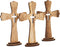 Juvale 3-Pack Wooden Cross Baptism Centerpieces, 6 x 2 x 9 In Brown Rustic Wood for Baptism Decor & First Communion