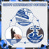 Happy Anniversary Cruise Door Magnets, Blue Silver Magnetic Decorations for Wedding Party, Refrigerator Decor