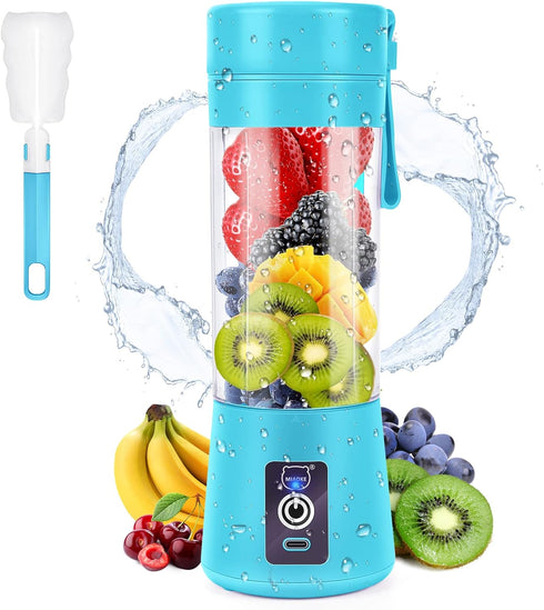 Portable Blender, MIAOKE Smoothie Blender, Personal Mini Juice Blender with Six 3D Blades, USB Rechargeable Juicer Cup