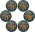 Autumn Herbs Spices Round Placemats Set for 4, Easy to Clean Table Mats for Kitchen Home Party Decor 15 inch