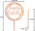 24 Count Tall Thin Metallic Rose Gold Birthday Candles with Holders, Elegant Classy Cake Topper for Custom Birthday Cake