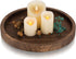 Wooden Decorative Tray Candle Holder: Romadedi Round Wood Tray Home Decor, Small
