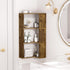 4-Tier Floating Corner Shelf, Floating Shelf for Wall, Wood Floating Book Shelf for Living Room, Bedroom, Bathroom