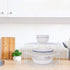 SIBAO 3-Tier Counter (10 7.5 Inch)(White) Corner Shelf and Cabinet Organizer - Steel Metal Wire - Rust Resistant