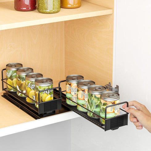 7.7" x10.8 x4 2 1-Tier SpaceAid Pull Out Spice Rack Organizer for Cabinet, Heavy Duty Slide Out Seasoning Kitchen