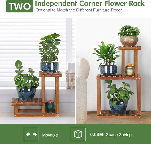 5 2 1 Plant Stand for multiple Plants Stands Indoor Outdoor Flower Pot Stand Tiers Flower Shelf Rack Plants Stands