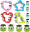 Sandwich Cutter Set - 4 Sandwich Cutters Shaped Like Dinosaur, Star, Heart, and 8 Vegetable Cutters for Children