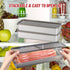 2 Pack Bacon Keeper Container, Cheese Container for Fridge, Stainless Steel Deli Containers with Lids for Refrigerator