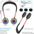 Portable Neck Fan, USB Rechargeable with 3 Adjustable Speeds and LED Lights - Black