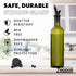 17 oz Set Zeppoli Kitchen Olive Oil & Vinegar Dispenser Bottle - with Removable Dual Spouts, Pour Funnel, Stainless