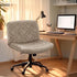 Armless Criss Cross Chair Cover Chair Slipcover Office Desk Chair Covers Velvet Embossing Mid Back Wide Seat Accent