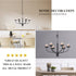 Set 6 smtyle Black Outdoor Chandelier for Gazebo of Tealight Candle Metal Wall Sconce for Hanging Decoration