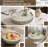 WEITESI HOME 11 Large Resin Decorative Tray for Coffee Table, Round Tray Decor for Living Room Coffee Table