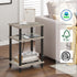 TUTOTAK End Table with Charging Station, Nightstand with USB Ports, 3-Tier Storage Shelf for Small Space, Sofa Table