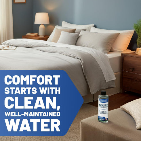 Escentile 2X 8 OZ Concentrated Waterbed Conditioner Made in USA pH Neutral & Vinyl Safe Formula Keeps Water Fresh