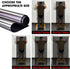 One Way Window Film Privacy Tint for Home, Reflective Light Heat Blocking for Doors and Windows (Black 17.5X78.7)