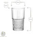 Bormioli Rocco Bartender Novecento Stackable Hi-Ball Drinking Glass, Clear, Set of 4