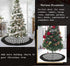Black and White Buffalo Plaid Check Christmas Tree Skirt - 48 inches Double Layers Holiday Ornaments