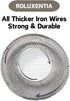 Collapsible Round Egg Basket - Metal Wire Storage with Handles, Golden Basket for Family Farm Gathering, Holds 20-25