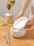 LIFVER Set of 4 Ceramic Pie Pans for Baking 6 Inches, 11.6 OZ Deep Round Mini Pie Plates Tart Pans