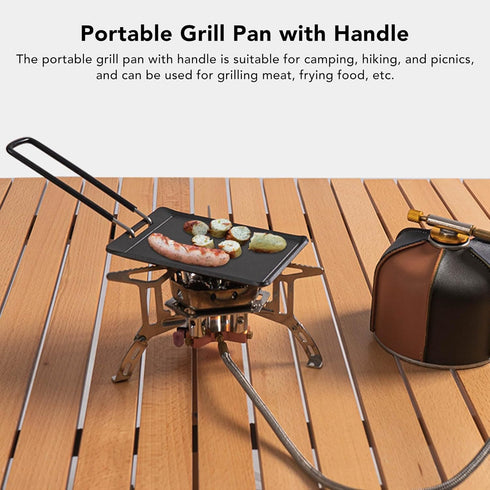 Nonstick Mini Griddle, 5.1 Inch Square Skillet Pan for Grilled Cheese, Cookware for Home & Outdoor Camping
