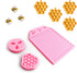 3 Packs 7 Cavity Bumble Bee Silicone Mold, Honeycomb Bees Chocolate Molds for Baking (Honeycomb Bee)