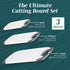 HOMWE Cutting Boards for Kitchen - Chopping Board 3-Pack w/Different Sizes and Non Slip Handles - Reversible, Large Cutting Board Set - Unique Gifts for Cooks Who Have Everything - Red by HOMWE