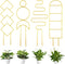 CANIPHA 4 Pcs Mini Metal Trellis for Potted Plants, Climbing Support Stake for