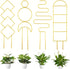 CANIPHA 4 Pcs Mini Metal Trellis for Potted Plants, Climbing Support Stake for