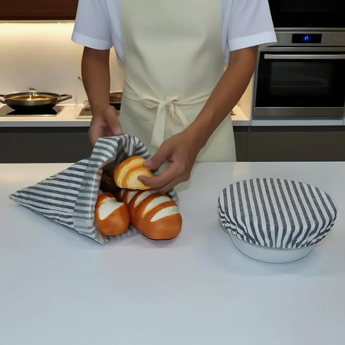 WDJLMLP Reusable Linen Bread Bag Homemade Sourdough Bread Sourdough Bread Bag (12 x