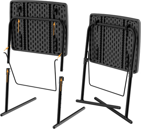 Allpop 6 3 Max TV Tray Table, Adjustable Large TV Tray for Eating, Folding Dinner Laptop Table on Couch & Bed