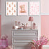 3Pcs Pink Teddy Bear Wall Art Coquette Bow Wall Decor Pictures Cute Animal Nursery Canvas Posters Prints for Baby Girls