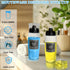 Suaetiai 2 Pack 9.5 OZ Countertop/8 Glass Mouthwash Dispenser, Leakproof Mouth Wash Container Bottle with Cup Lid