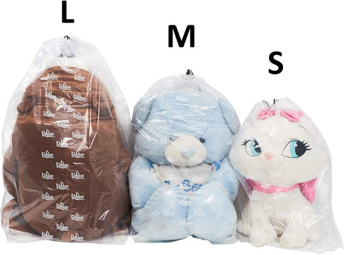4 Pieces Dust Cover Big Plastic Drawstring Bags, Multi-Purpose for Storage and Organizing