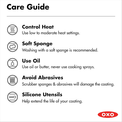 OXO Agility Series 8" Frying Pan Skillet, Ceramic Nonstick, PFAS-Free, Induction Suitable, Dishwasher Safe