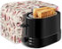 Toaster Dust Cover 4 Slice, Stain Resistant Kitchen Appliance Cover with Top Handle, Coffee Pink Beige