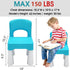 2-4, 9.3" burgkidz Toddler Chair for Kids Ages Plastic Kids Chair with Seat Height, Lightweight & Durable, Easy-Clean