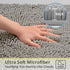 Bathroom Rugs Sets 3 Piece, Non Slip Thick Chenille Bath Mat, Soft Absorbent Shaggy Bathroom Carpet Set