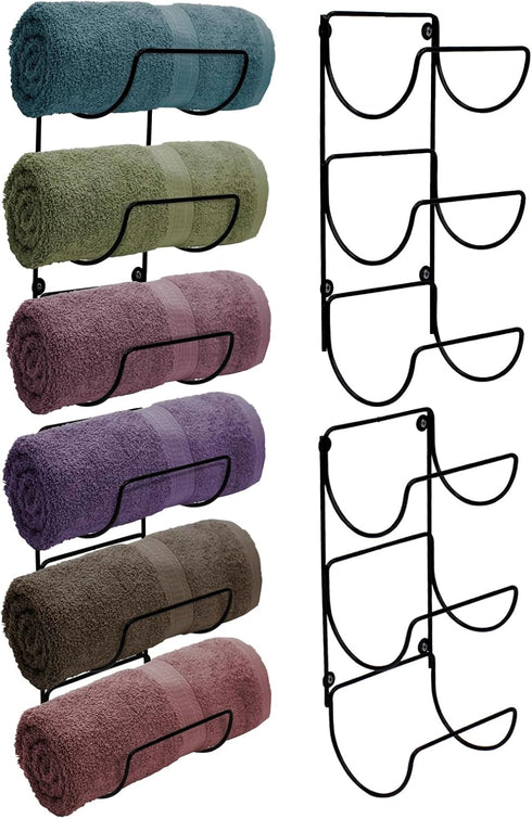 Sorbus Towel Holder for Bathroom Wall - 12 Level Wall Mounted Towel